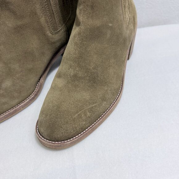 Madewell Autumn Chelsea High Ankle Boots Brown Suede Block Heel Women’s 10 - Picture 7 of 15